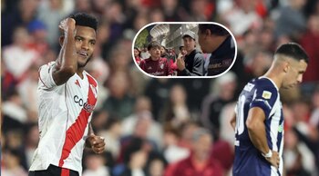 Miguel Borja es resistido por