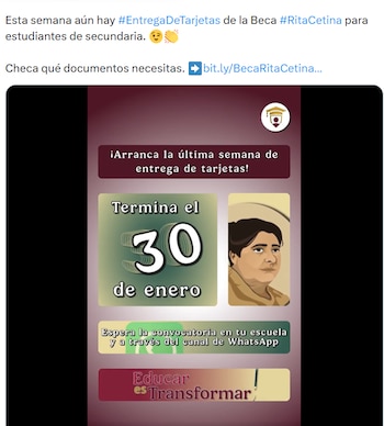 La entrega de tarjetas del