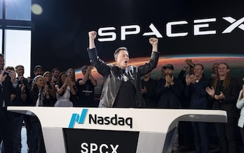 El dueño de SpaceX, Elon Musk, durante el debut de SpaceX en la Bolsa, el 12 de junio último.