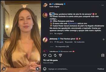 Jennifer Lopez se mostró completamente sin maquillaje en sus redes sociales. (Instagram)