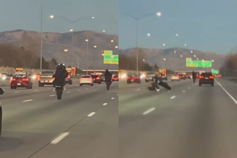 El motociclista recibió atención médica en el lugar del accidente y no requirió traslado (Idaho State Police).