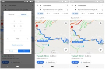 Hora de salida o llegada