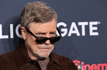 Actor Mark Hamill, promoting the movie "The Long Walk", poses before a Lionsgate presentation at CinemaCon, the official convention of Cinema United, in Las Vegas, Nevada, U.S. April 1, 2025. REUTERS/Steve Marcus