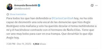 Así respondió Armando Benedetti a
