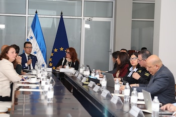 La Evelyn Bautista encabezó una mesa con la Unión Europea sobre control en las fronteras
