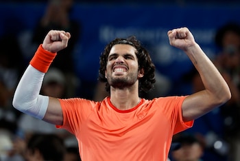 El tenista Carlos Alcaraz tras ganar el primer partido en el torneo de Tokio (EFE/EPA/FRANCK ROBICHON)