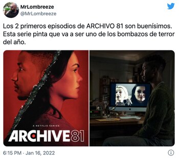 Opiniones sobre "Archivo 81". (Twitter)
