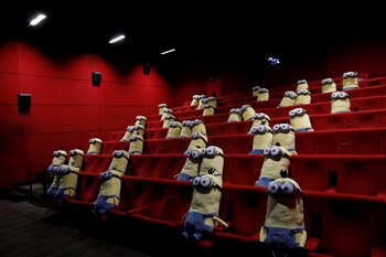 Los muñecos minions fueron colocados