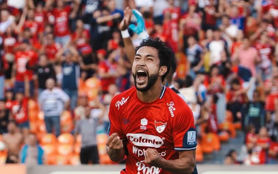 Jeisson Medina anotó el primer gol del Independiente Medellín en el partido ante Llaneros - crédito DIM