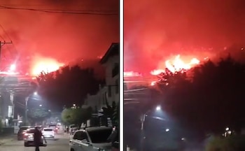 Aproximadamente 100 unidades de Bomberos