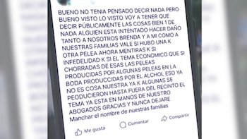 El comunicado del novio en Facebook (Televisión de Galicia)