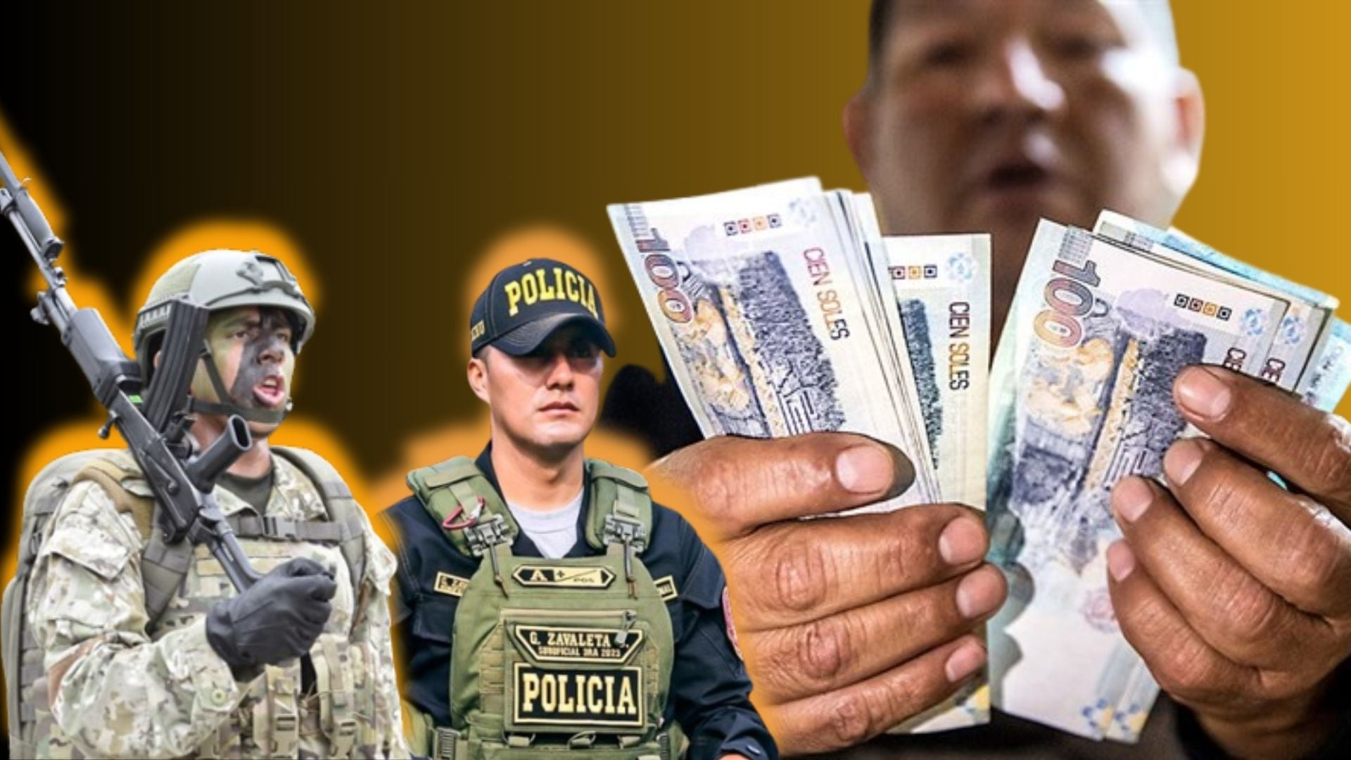 Este será el sueldo de un policía peruano en 2026: consulta la nueva tabla de la PNP y las Fuerzas Armadas| Foto composición: Infobae Perú