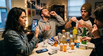 El reto viral "Pásame la botella" consiste en mezclar alcohol con medicamentos y compartir la experiencia en redes sociales. Gemini