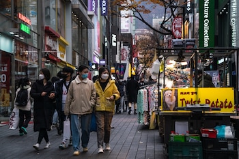 Kim se inspiró en Seúl durante la pandemia (Simon Shin/Zuma press/Contactphoto)