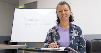 Una de las beneficiarias del programa, a punto de culminar su bachillerato - crédito Alcaldía de Bogotá