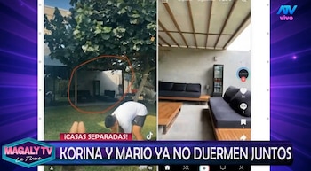 Magaly TV muestra que Korina y Mario Hart ya no comparten techo. Captura: Magaly TV La Firme.