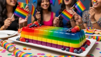 El postre que está rompiendo el Pride en CDMX: la gelatina arcoíris que todos quieren replicar