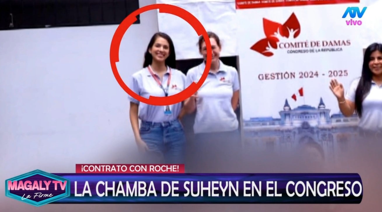 Revelan dudas sobre trabajo de Suheyn Cipriani en el Congreso: certificado laboral genera sospechas. Captura TV - ATV/ Magaly TV La Firme.