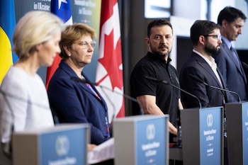 El presidente ucraniano, Volodimir Zelenskiy,