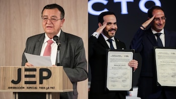 Alejandro Ramelli, presidente de la JEP, envió una carta oficial a Abelardo De La Espriella y José Manuel Restrepo tras su elección - crédito Composición fotográfica: Reuters y Colprensa