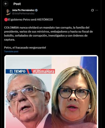 Jota Pe Hernández atacó al