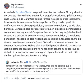 El exembajador Roy Barreras aseguró
