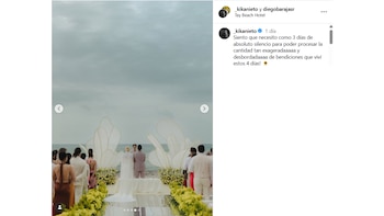 Durante cuatro días de celebración, la pareja compartió con familiares, amigos y creadores de contenido una experiencia integral marcada por actividades temáticas y momentos de reflexión - crédito @_kikanieto / Instagram