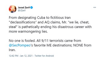 El tuit de Zarif este