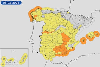Mapa de alertas meteorológicas para