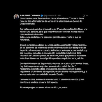 Córdoba cocaína menor