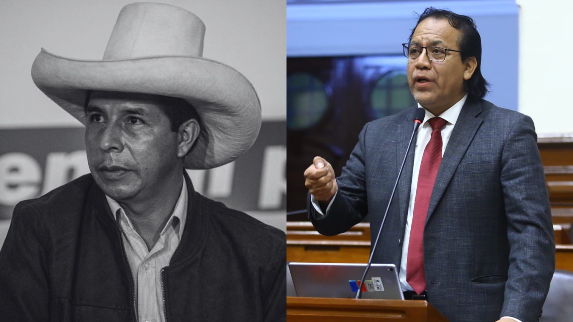 Roberto Sánchez y su rechazo al golpe de Castillo . (Foto composición: Infobae Perú/Agencia Andina/Congreso)