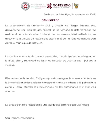 Por fuga de gas cierran