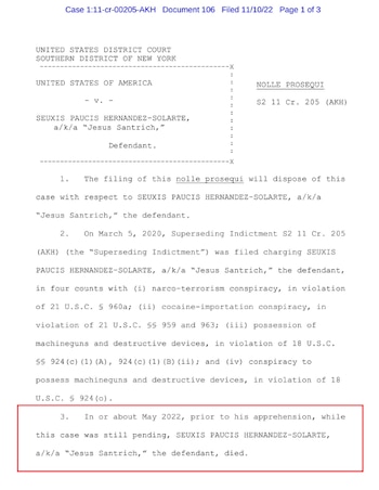 Estados Unidos afirma que Jesús Santrich murió en mayo de 2022. Tomado de Joshua Goodman.