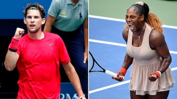 Serena Williams y Thiem de hoy en el US Open