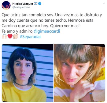 El mensaje de Nico Vazquez