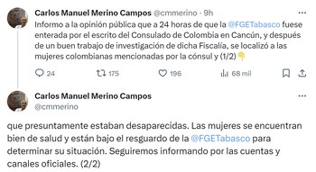 Carlos Merino informó que las