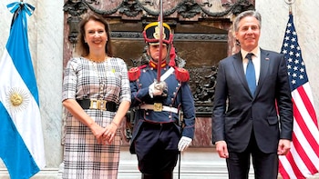 Diana Mondino con Antony Blinken portada