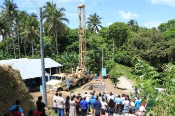 Más de 900 habitantes de San Francisco Chinameca accederán a agua potable con la segunda fase del proyecto impulsado por la DOM en La Paz. (Foto cortesía DOM)