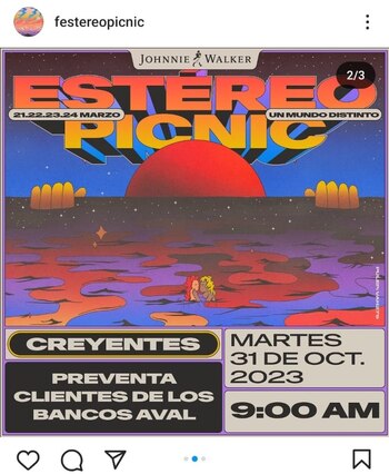 La cuenta oficial de Instagram