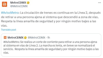 La circulación en la Línea