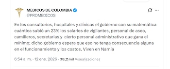 El gremio de Médicos de