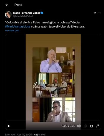 María Fernanda Cabal recordó declaraciones