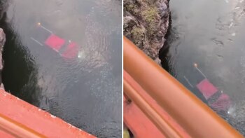 La caída de una camioneta