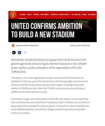 El comunicado del Manchester United