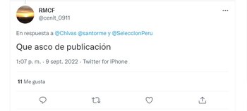 Reventaron a las Chivas por presumir la convocatoria de Santiago Ormeño con Perú (Foto: Twitter/@)