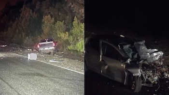 El impacto involucró a una camioneta RAM y a un Renault Logan en un sector de la Ruta 40 (Fuente: LM Neuquén)