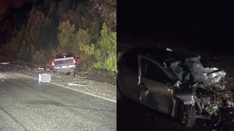 El impacto involucró a una camioneta RAM y a un Renault Logan en un sector de la Ruta 40 (Fuente: LM Neuquén)