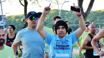 El gendarme Nahuel Gallo participó de una carrera para pedir la liberación de los presos políticos en Venezuela