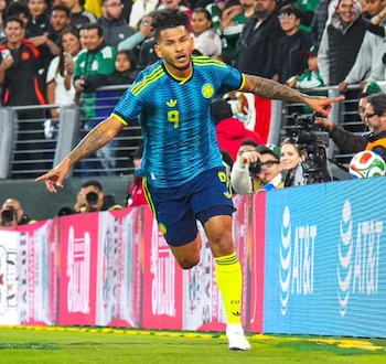 Luis Javier Suárez ya jugó con la selección Colombia en esta fecha FIFA, lo hizo siendo titular ante México, y anotó el único gol de la Tricolor en ese juego - crédito Selección Colombia