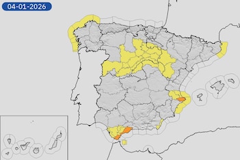 Mapa de alertas meteorológicas para